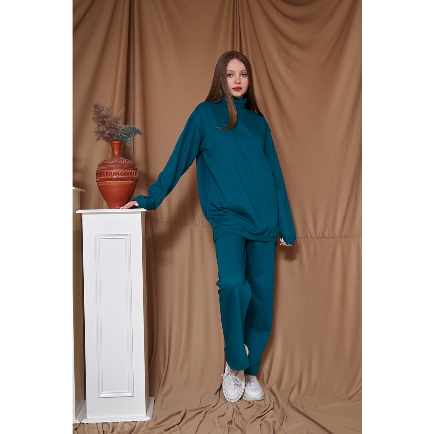 Teal Blue Oversized Co-Ord Set | Montivo Pakistan