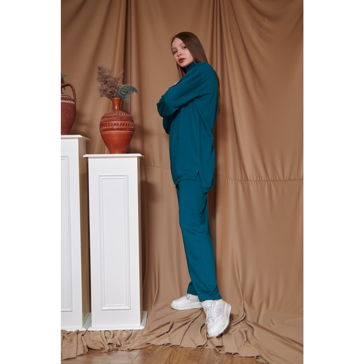 Teal Blue Oversized Co-Ord Set | Montivo Pakistan