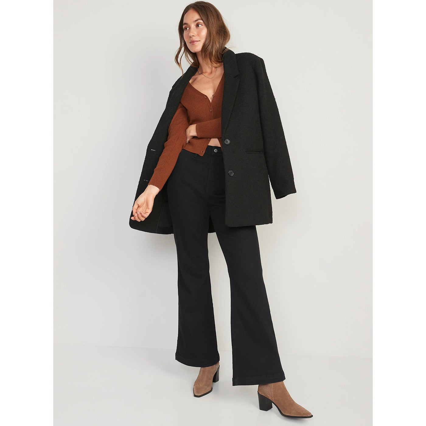 ON Black High Waisted Boot Cut Jeans | Montivo Pakistan