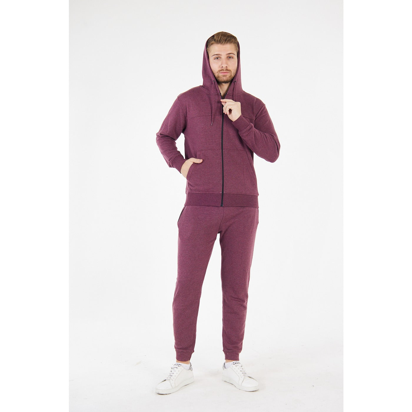 Burgundy Zipper Tracksuit | Montivo Pakistan
