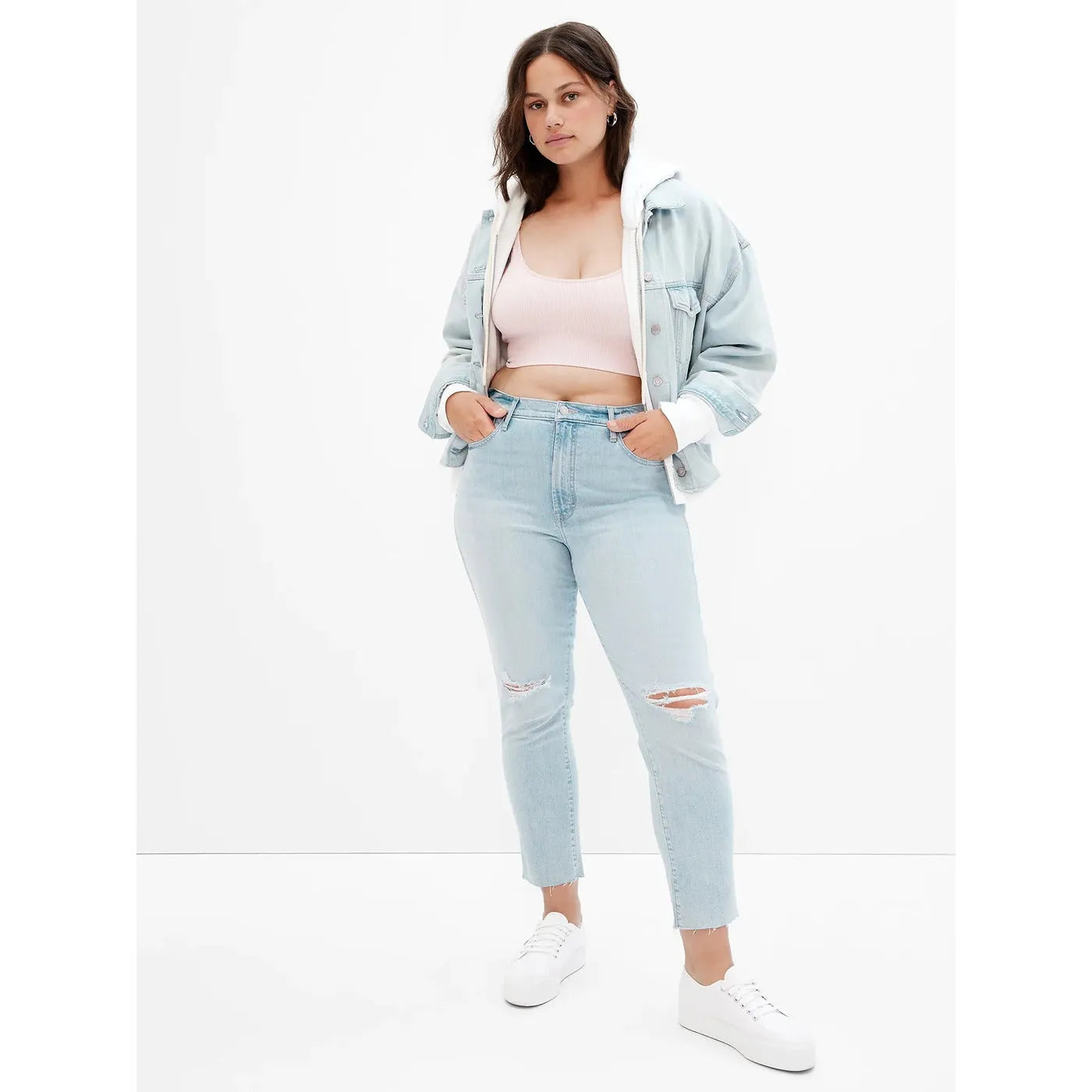 GP High Rise Destructed Slim Jeans | Montivo Pakistan