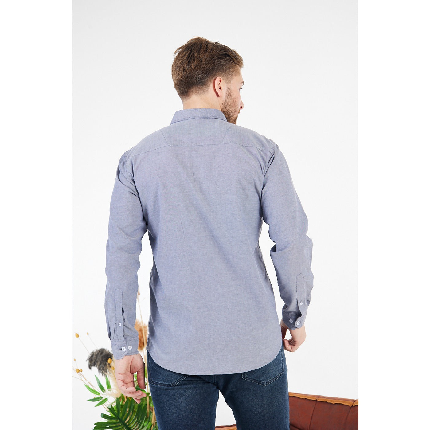 Grey Textured Button Down Shirt | Montivo Pakistan