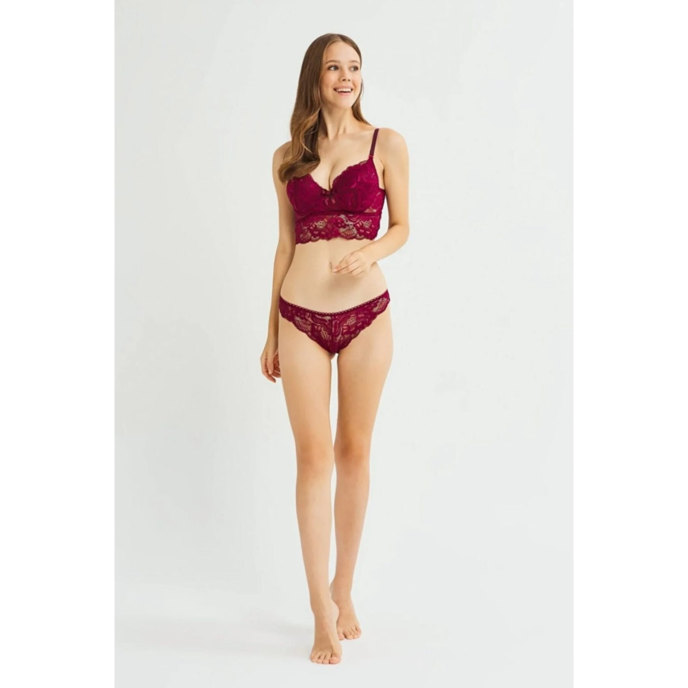Burgundy Supported Lingerie Set | Montivo Pakistan