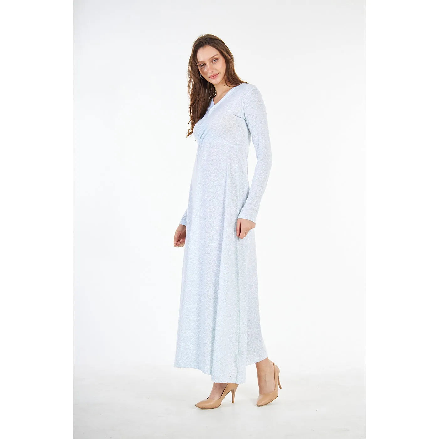 Paw Printed Double Breasted Long Dress | Montivo Pakistan