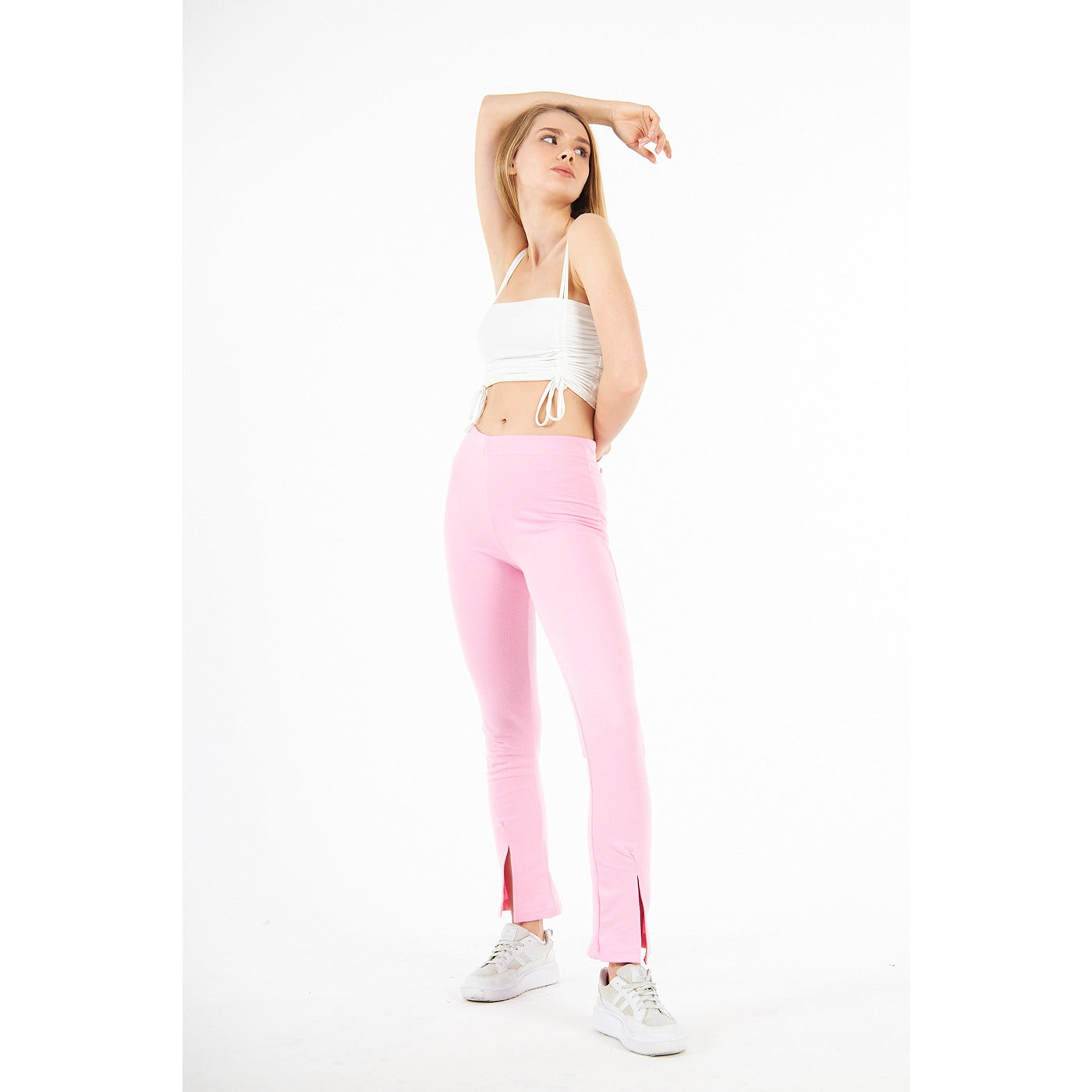 Pink Split Hem Leggings | Montivo Pakistan