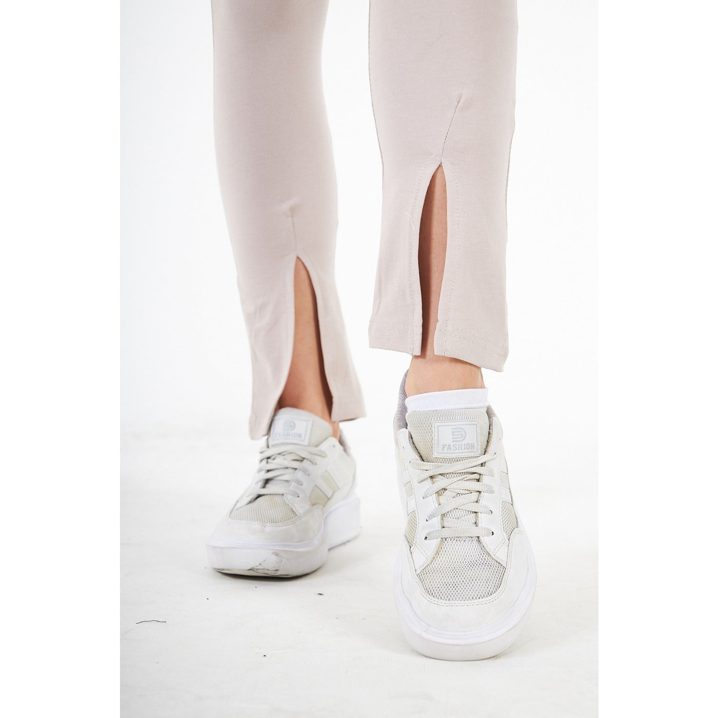 Nude Split Hem Leggings | Montivo Pakistan