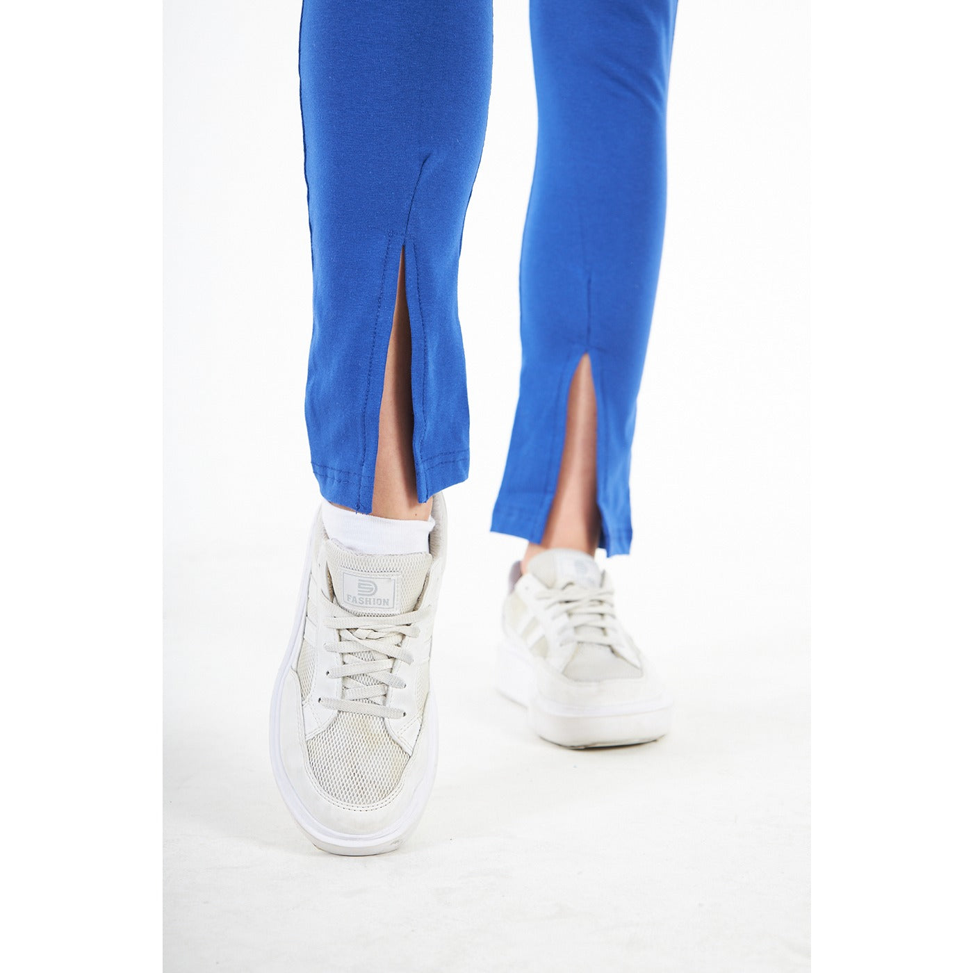 Royal Blue Split Hem Leggings | Montivo Pakistan