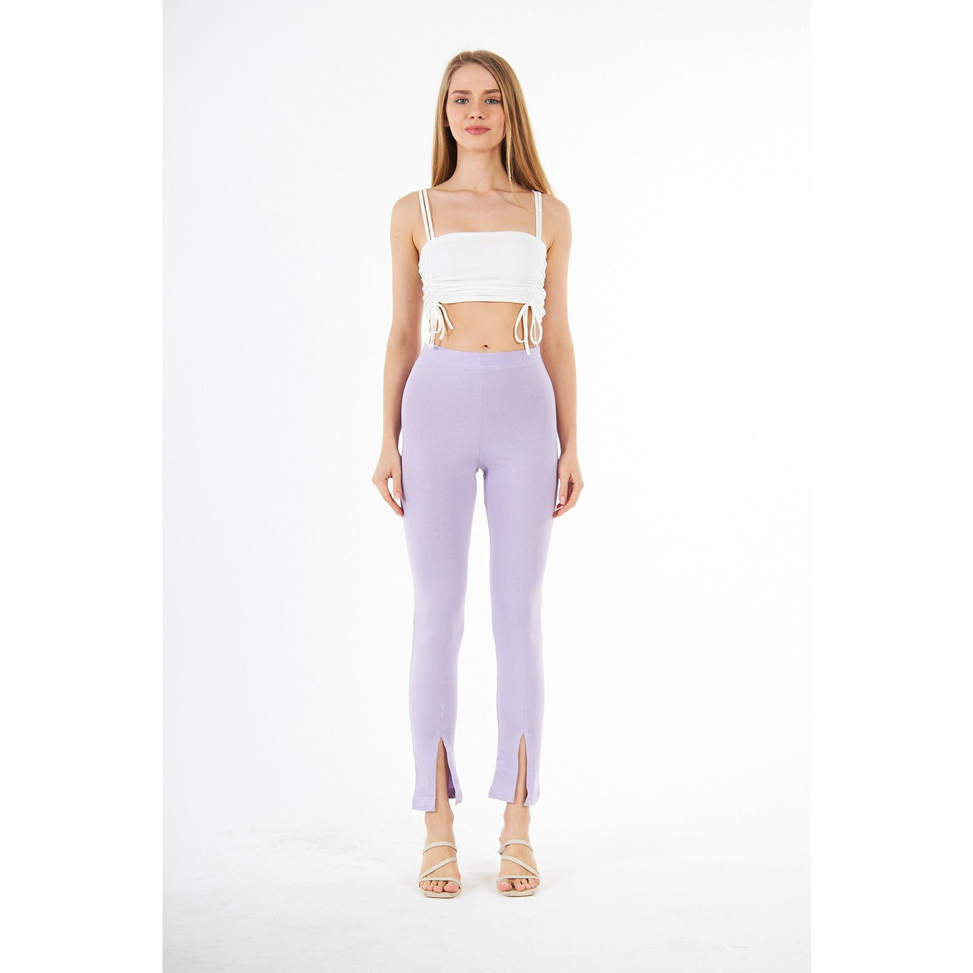 Lilac Split Hem Leggings | Montivo Pakistan