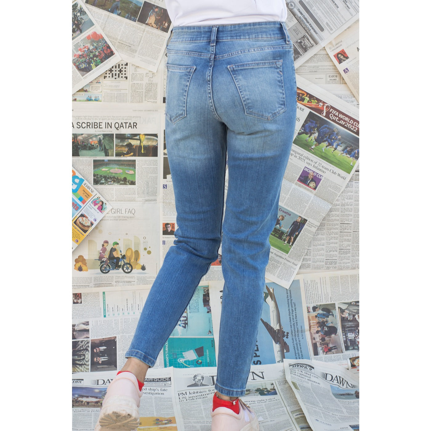 Rsvd Mid Blue Slim Skinny Jeans | Montivo Pakistan