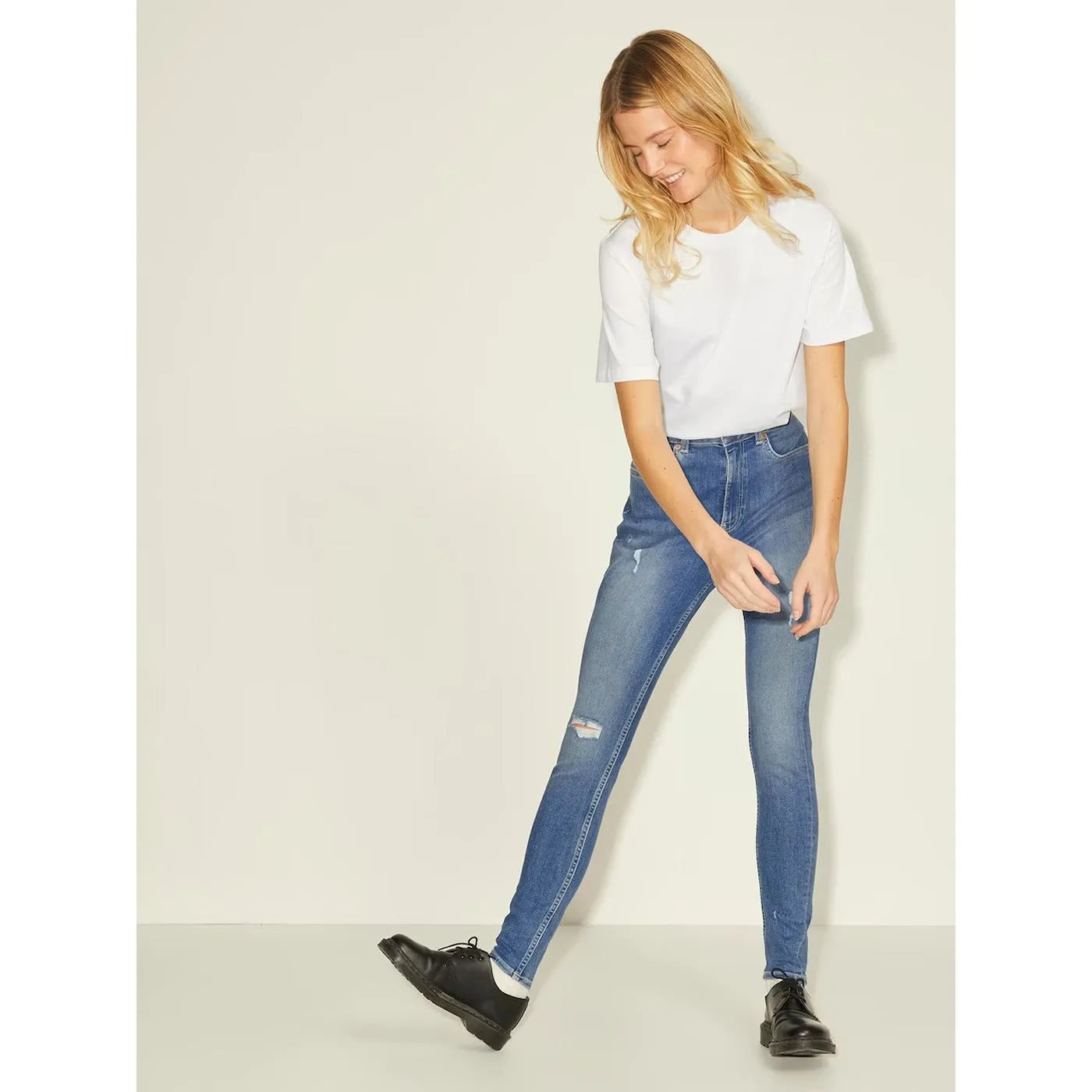 JJx Blue Skinny Ripped Jeans | Montivo Pakistan