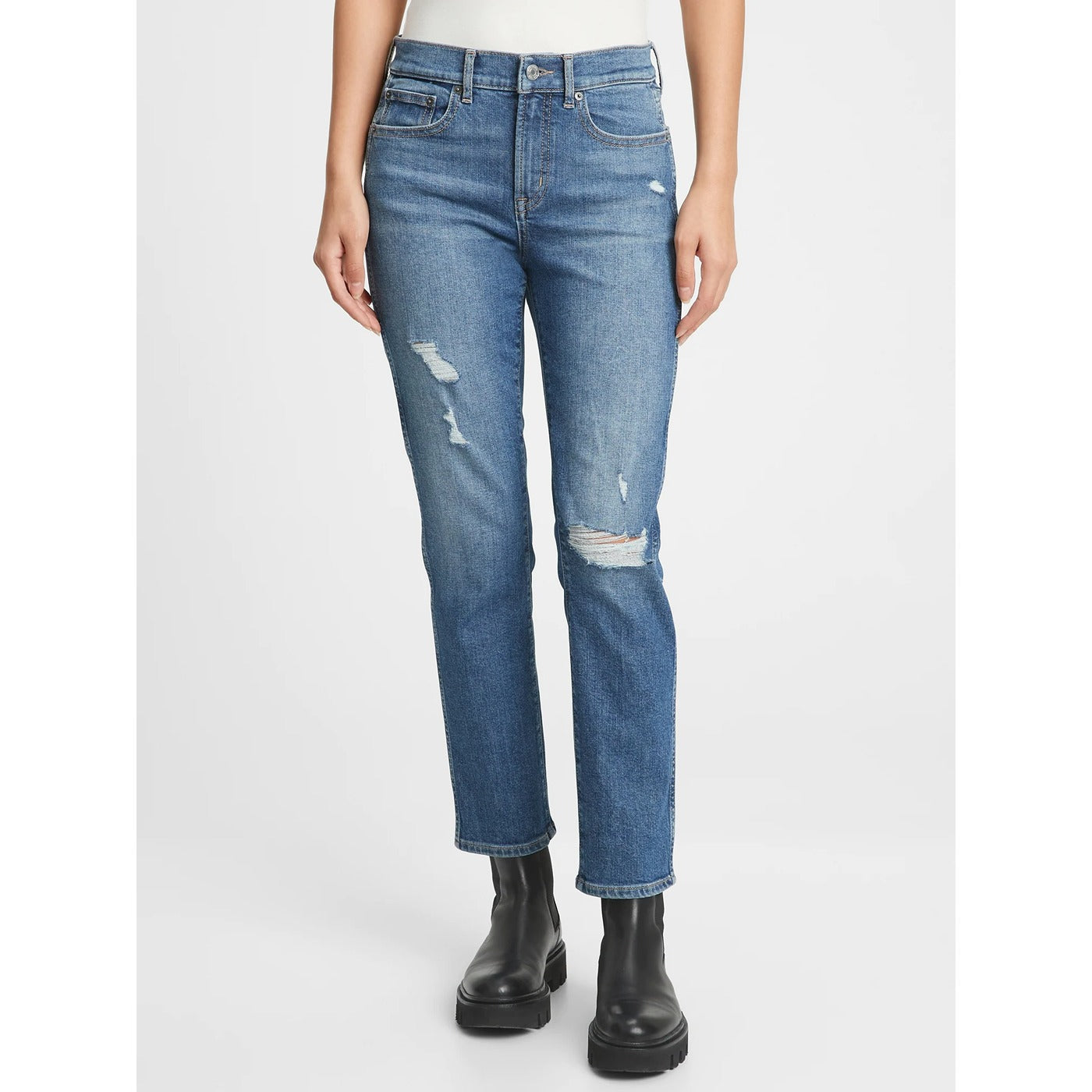 GP Mid Rise Distressed Vintage Slim Jeans | Montivo Pakistan