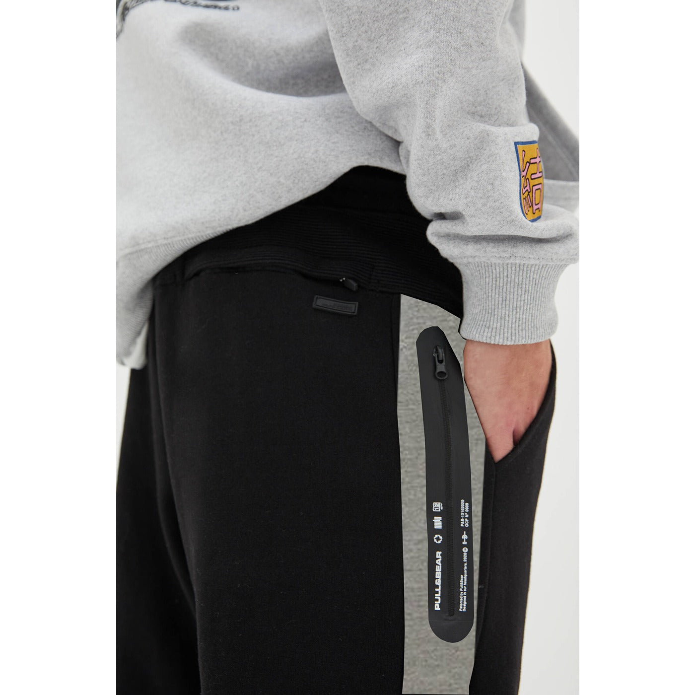 PB Black Joggers with contrast Panels | Montivo Pakistan