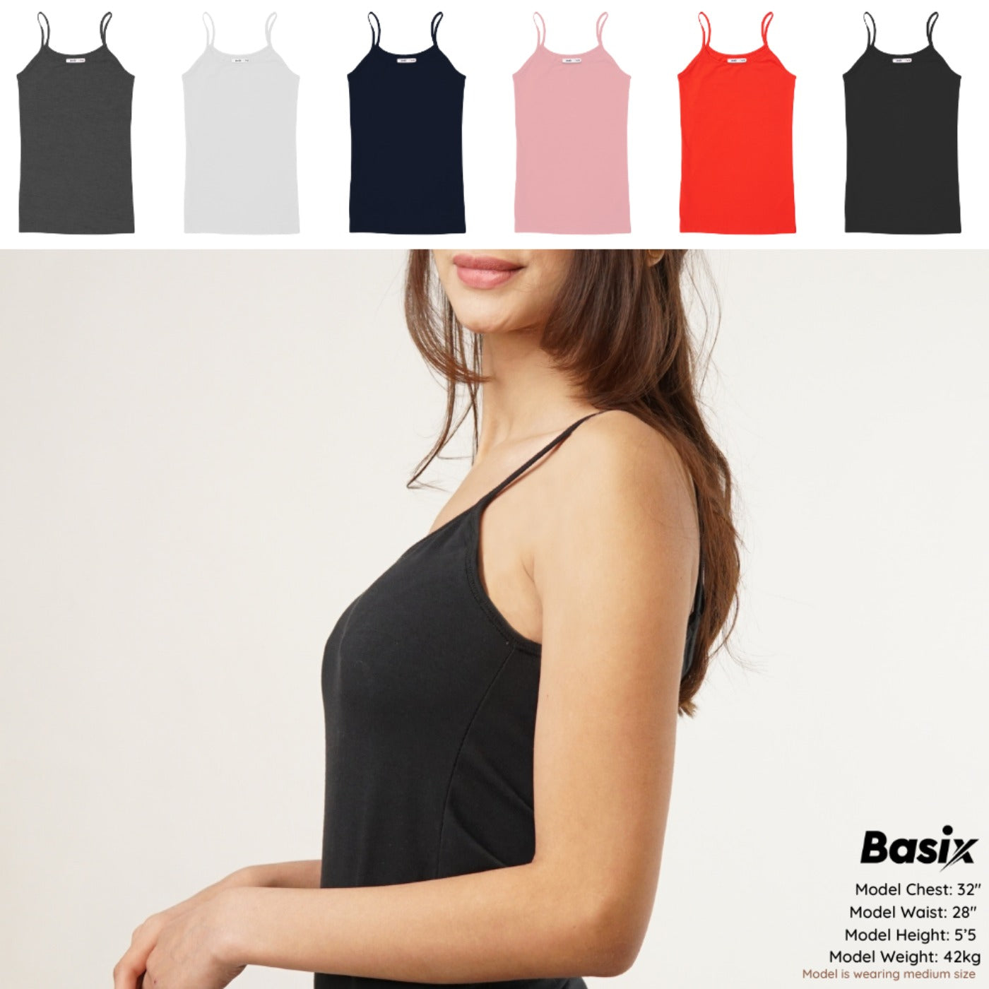 Peach Basix Seamless Camisole Tank | Montivo Pakistan