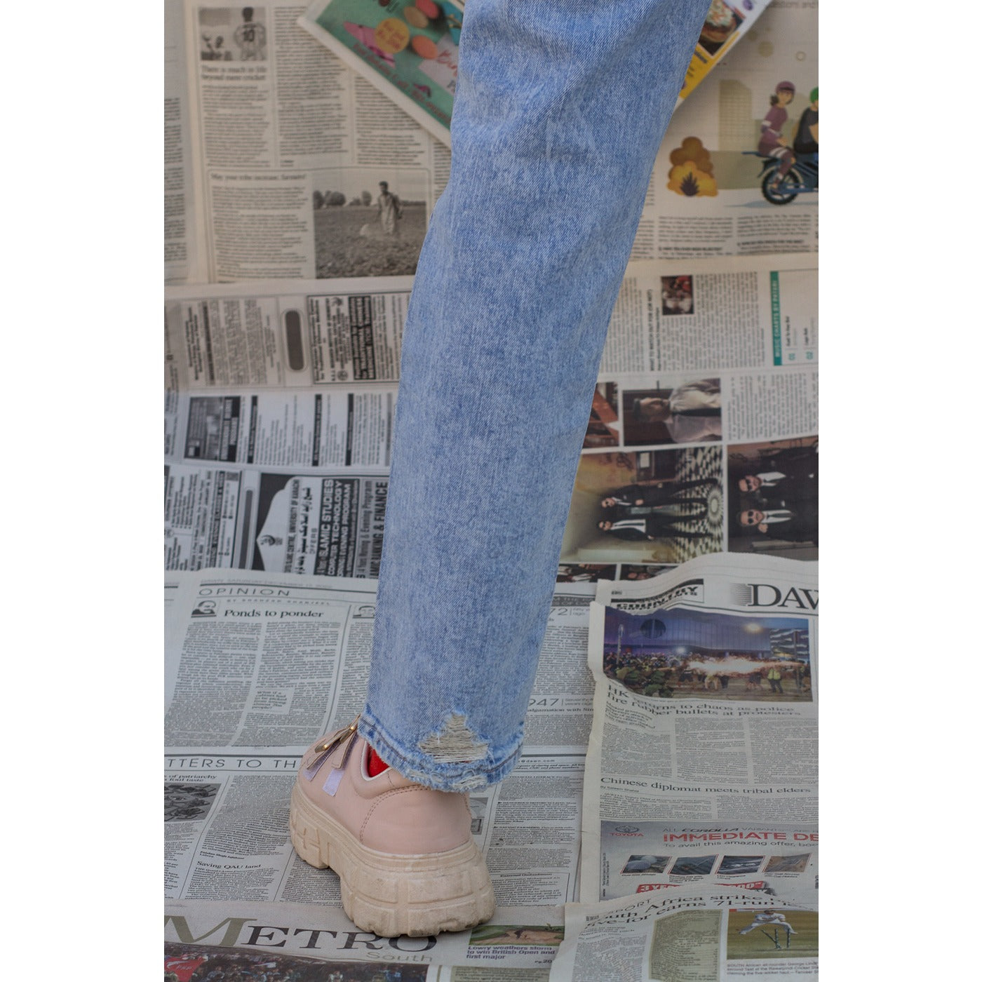 GP Blue High Rise Cigratte Jeans | Montivo Pakistan