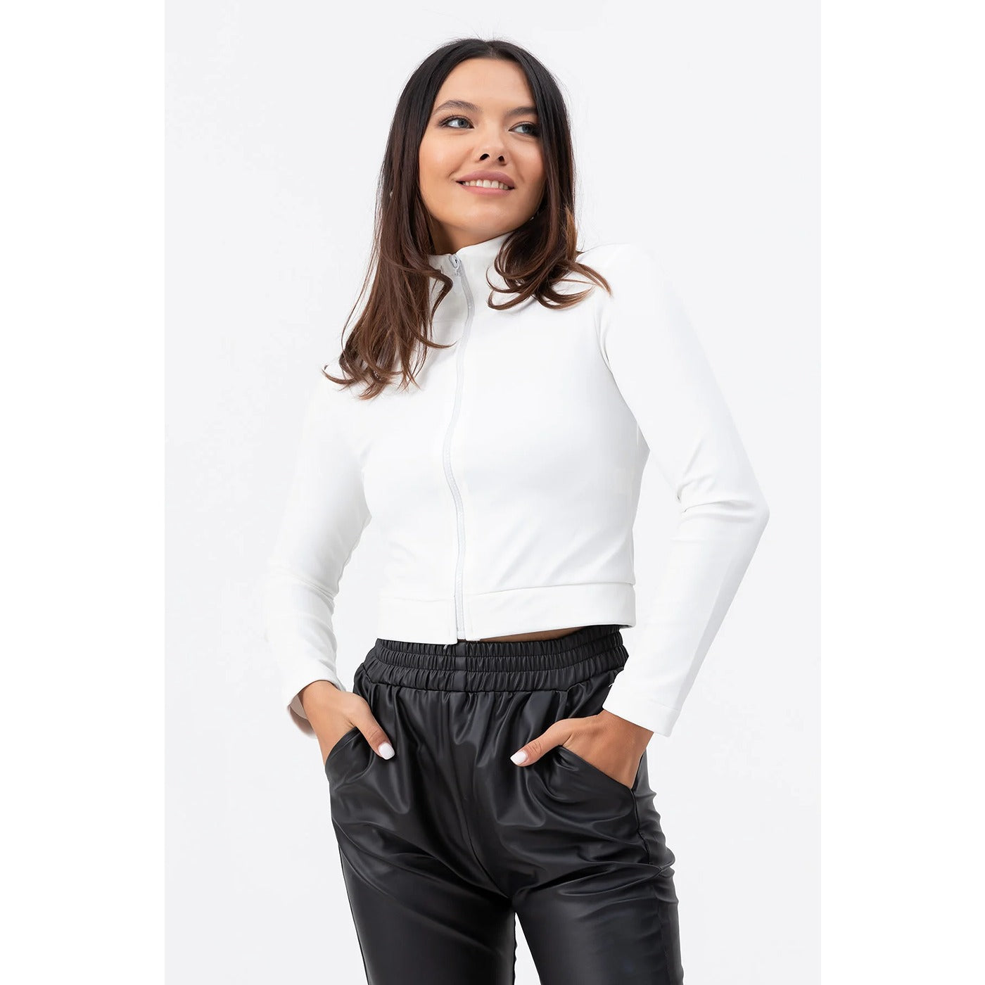 White Zipper Jacket | Montivo Pakistan
