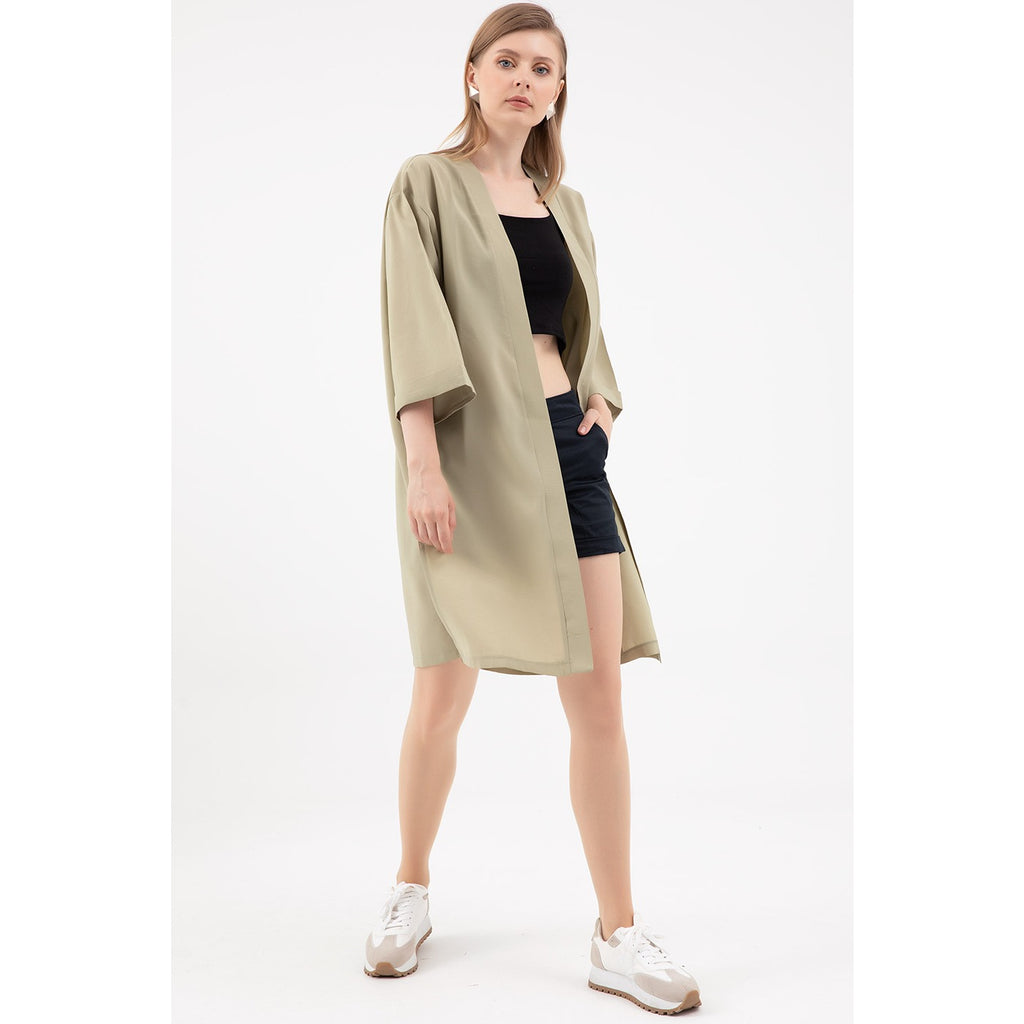 Green Long Shawl Jacket | Montivo Pakistan