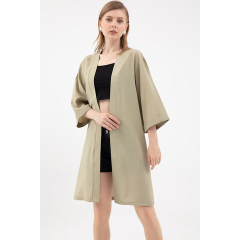Green Long Shawl Jacket | Montivo Pakistan