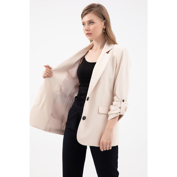 Oversized Beige Blazer Jacket | Montivo Pakistan