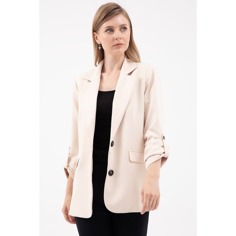 Oversized Beige Blazer Jacket | Montivo Pakistan