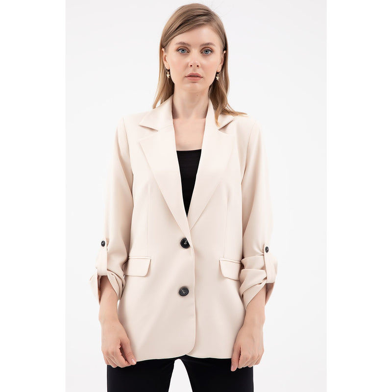 Oversized Beige Blazer Jacket | Montivo Pakistan