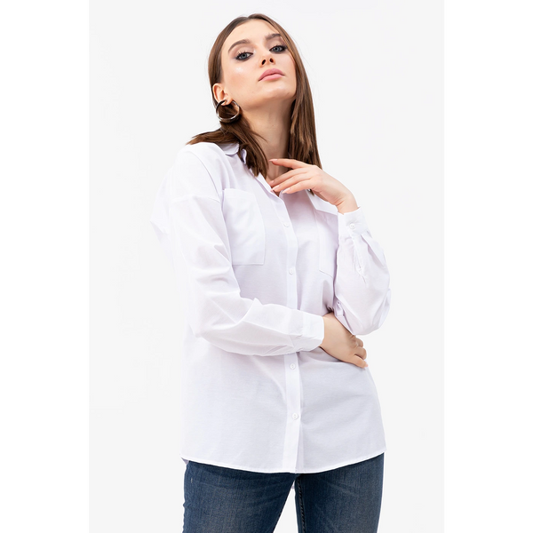 White Oversized Pocket Shirt | Montivo Pakistan