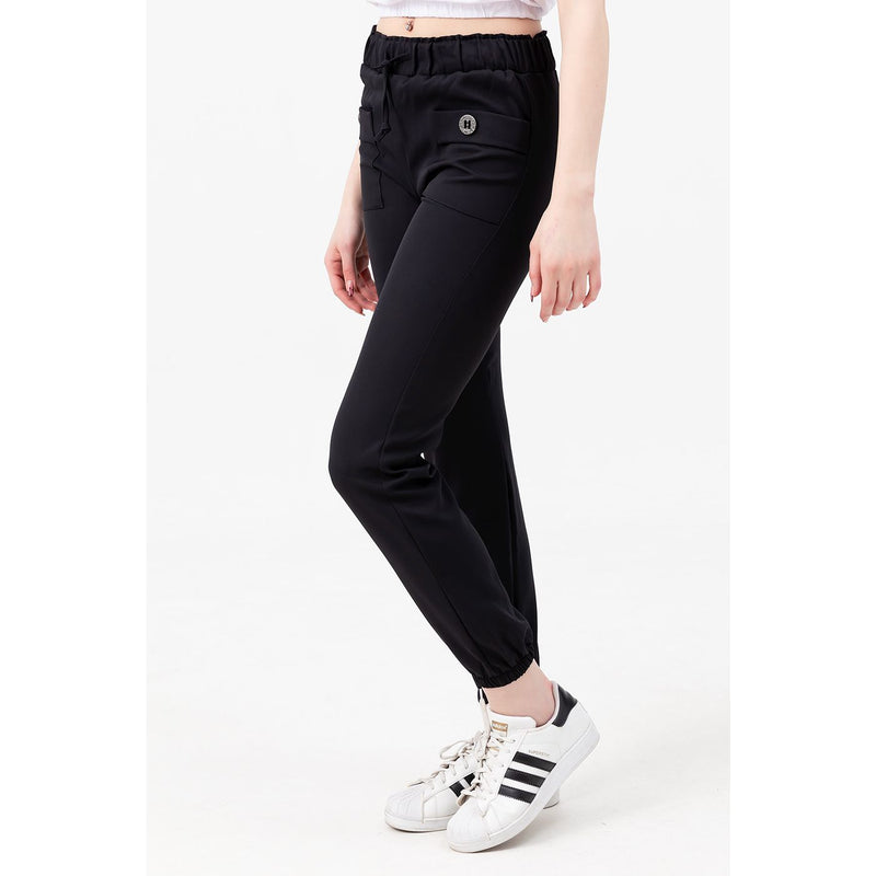 Black Front Pocket Detailed Trousers | Montivo Pakistan