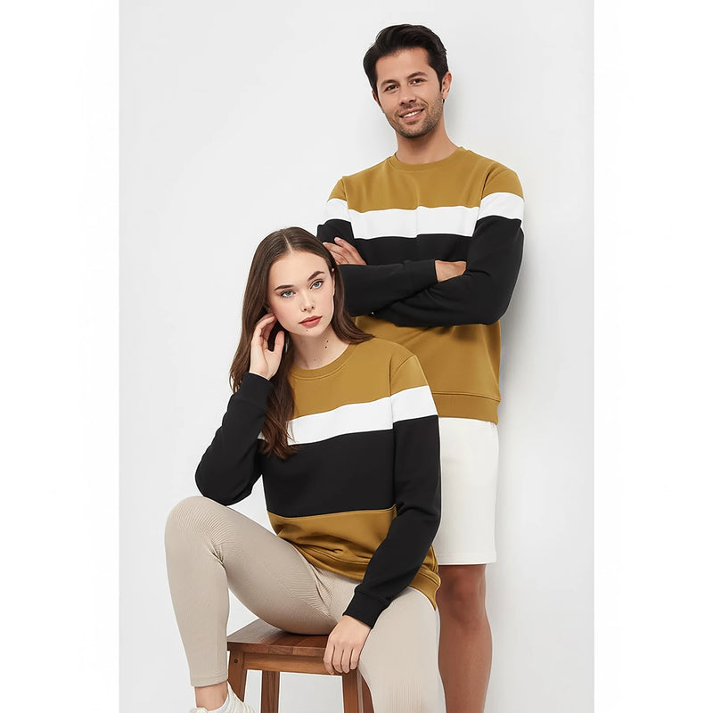TX Colour Block Gold Sweatshirt | Montivo Pakistan