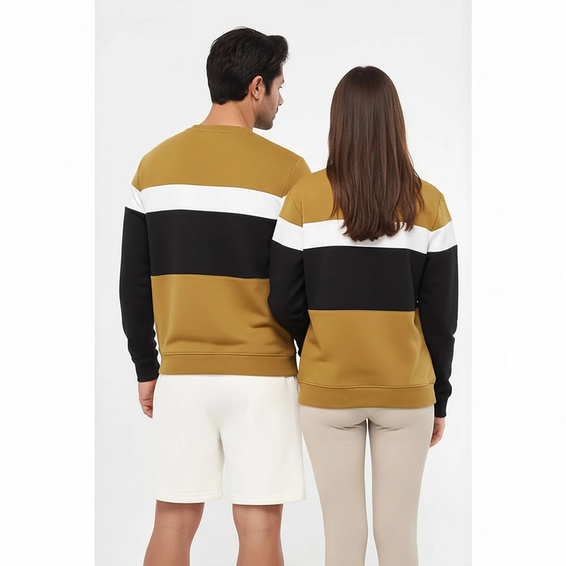 TX Colour Block Gold Sweatshirt | Montivo Pakistan