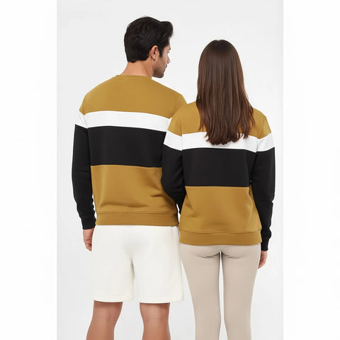 TX Colour Block Gold Sweatshirt | Montivo Pakistan
