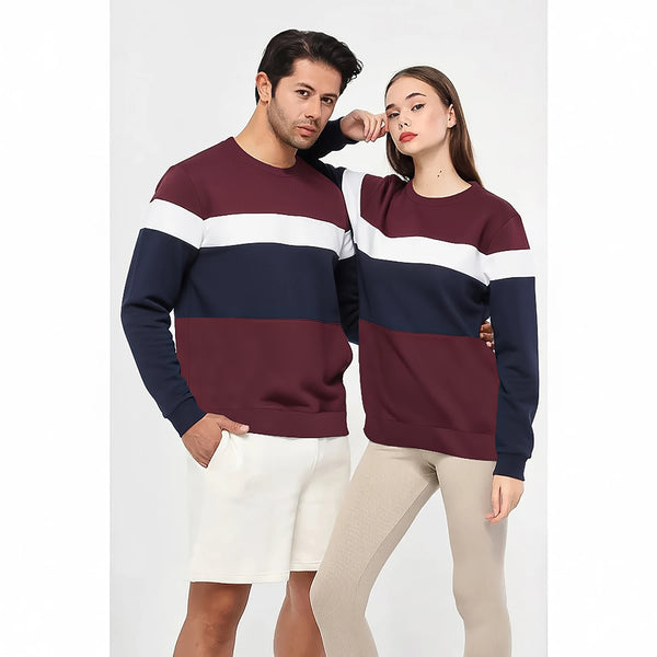 TX Colour Block Burgundy Sweatshirt
