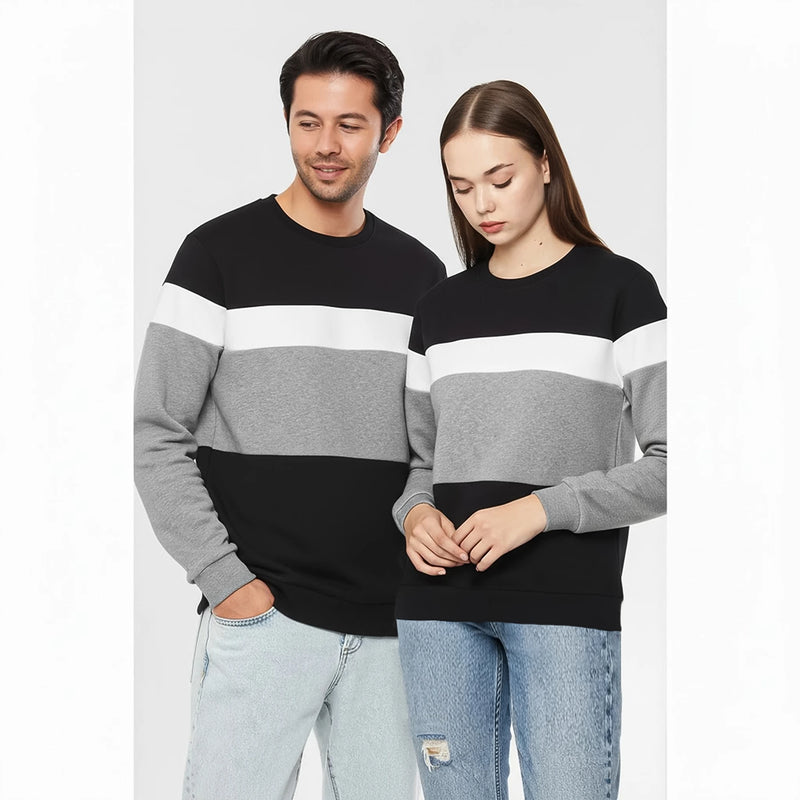 TX Colour Block Black Sweatshirt | Montivo Pakistan