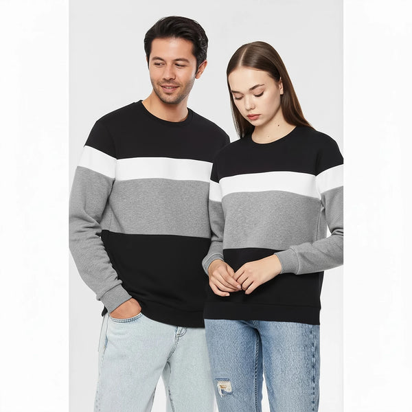TX Colour Block Black Sweatshirt | Montivo Pakistan