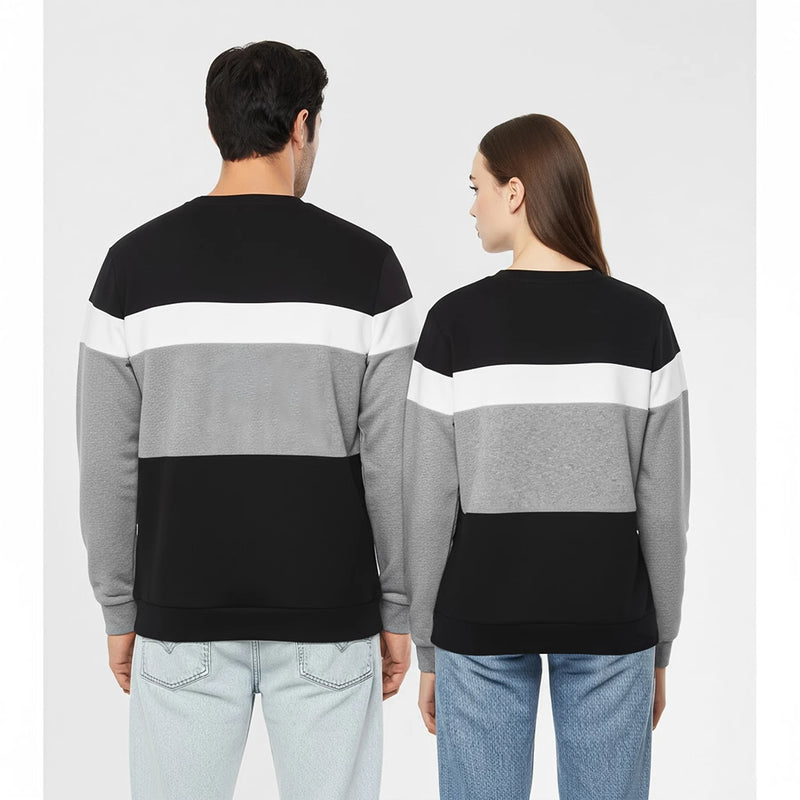 TX Colour Block Black Sweatshirt | Montivo Pakistan