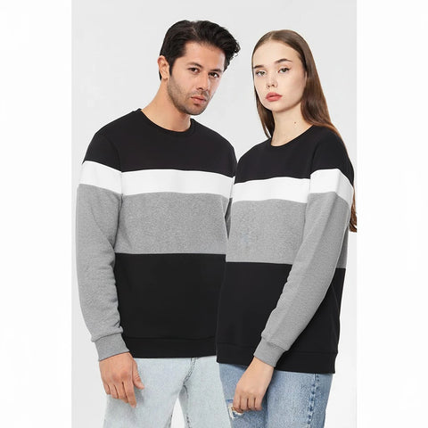 TX Colour Block Black Sweatshirt | Montivo Pakistan