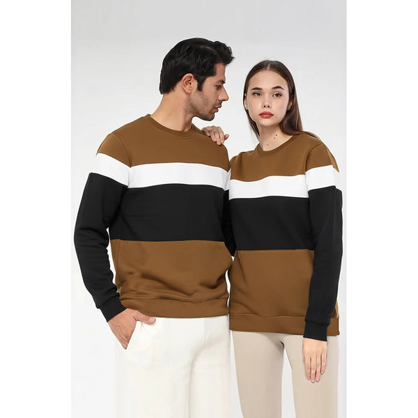 TX Colour Block Khaki Sweatshirt | Montivo Pakistan