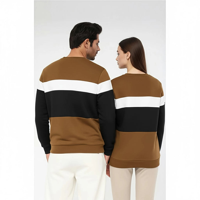 TX Colour Block Khaki Sweatshirt | Montivo Pakistan