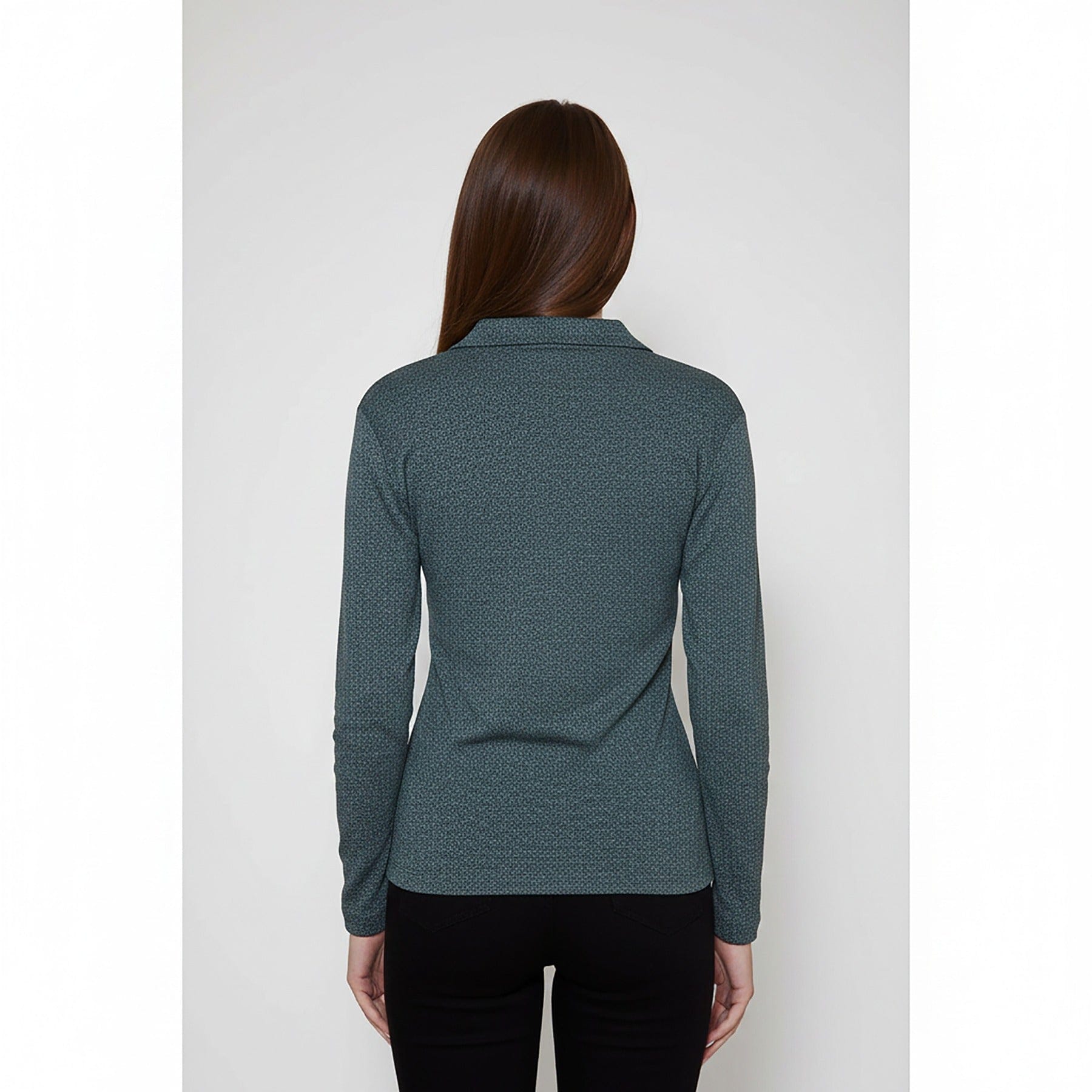 Green Melange Polo Sweatshirt | Montivo Pakistan