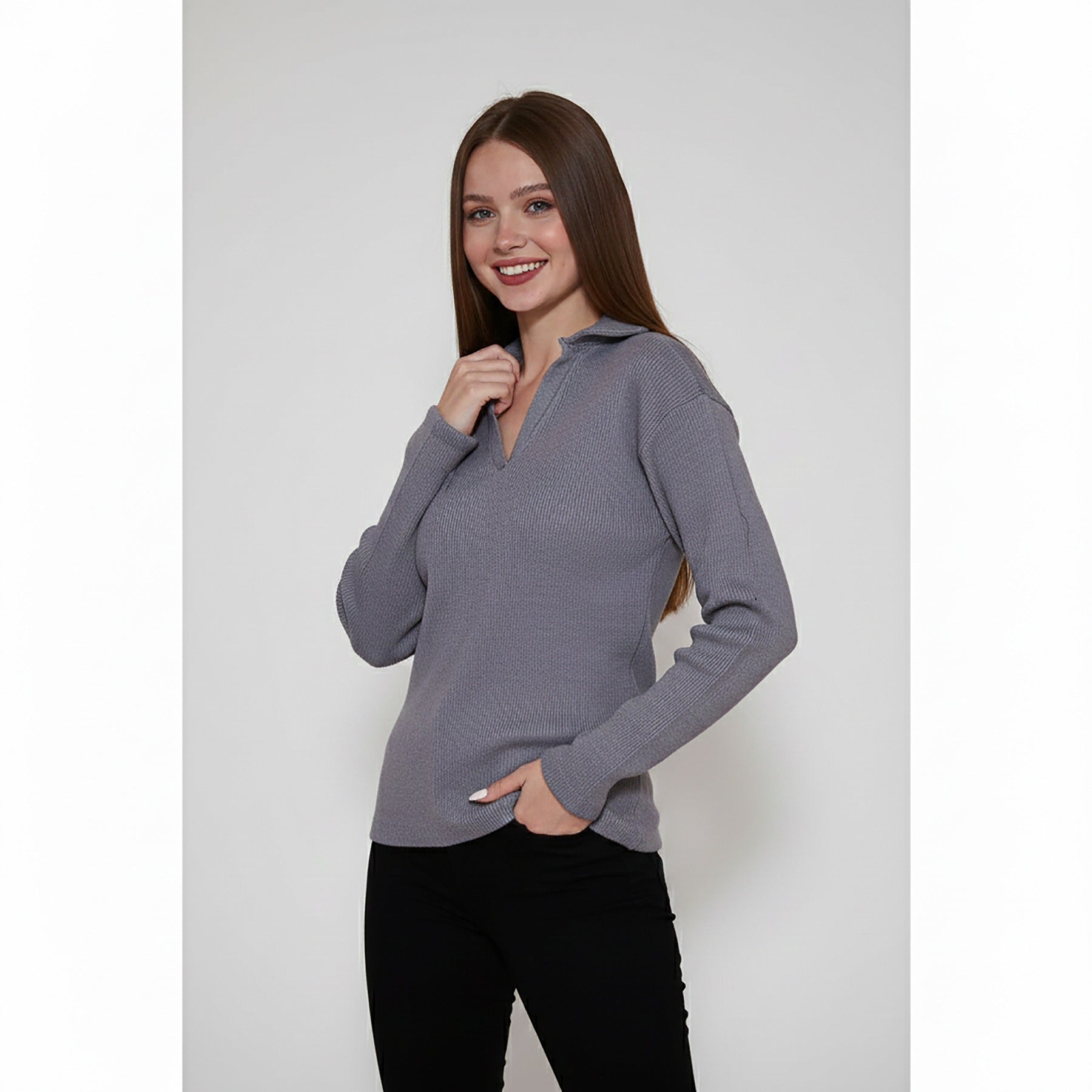 Anchor Ribbed Polo Sweatshirt | Montivo Pakistan