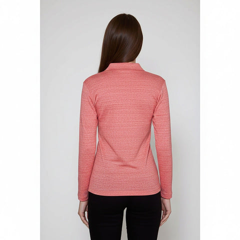 Orange Melange Polo Sweatshirt | Montivo Pakistan