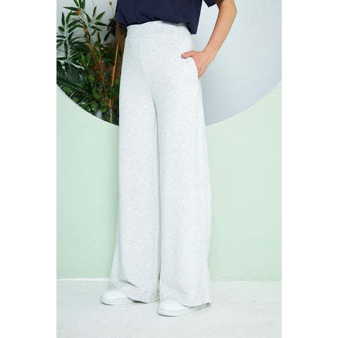 Grey Wide Leg Long Trousers | Montivo Pakistan