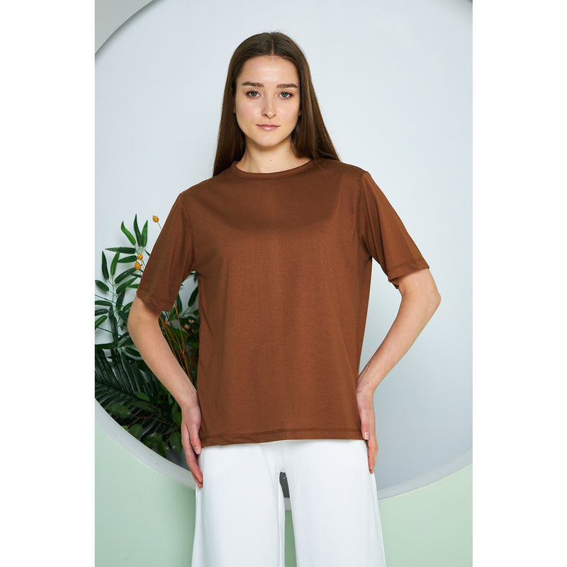 Brown Box Fit Oversized Tee | Montivo Pakistan