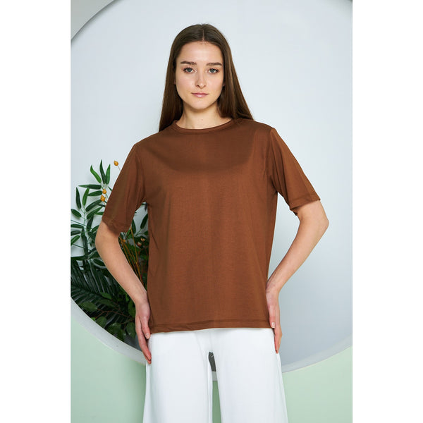 Brown Box Fit Oversized Tee | Montivo Pakistan