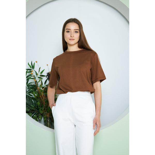 Brown Box Fit Oversized Tee | Montivo Pakistan