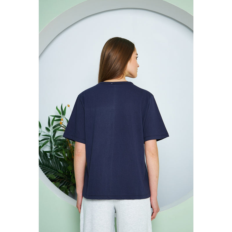 Navy Box Fit Oversized Tee | Montivo Pakistan