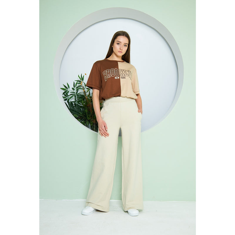 Brooklyn Two Tone Brown Tee | Montivo Pakistan