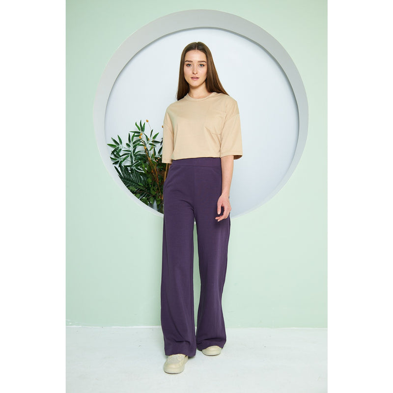 Beige Oversized Cropped Tee | Montivo Pakistan