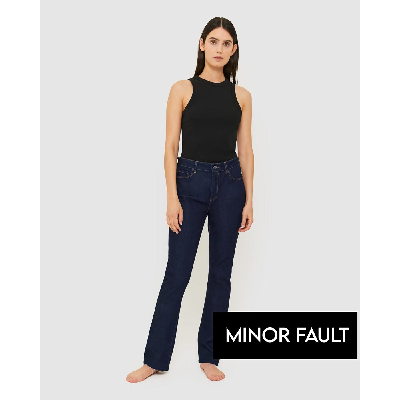 (Minor Fault) Super High Rise Straight Jeans | Montivo Pakistan