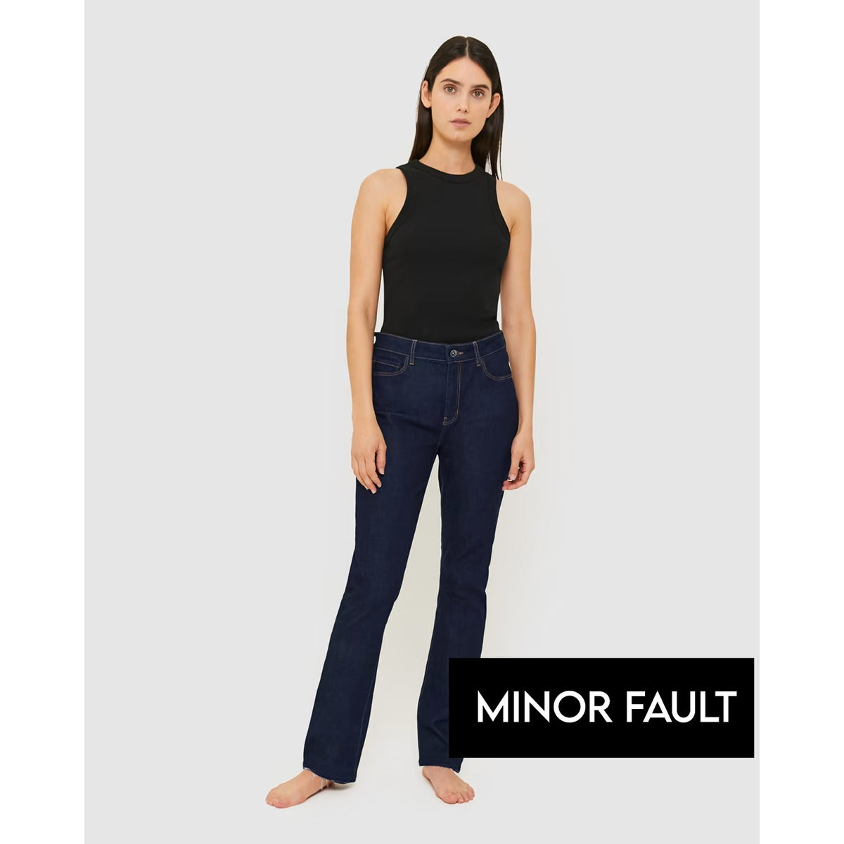(Minor Fault) Super High Rise Straight Jeans | Montivo Pakistan
