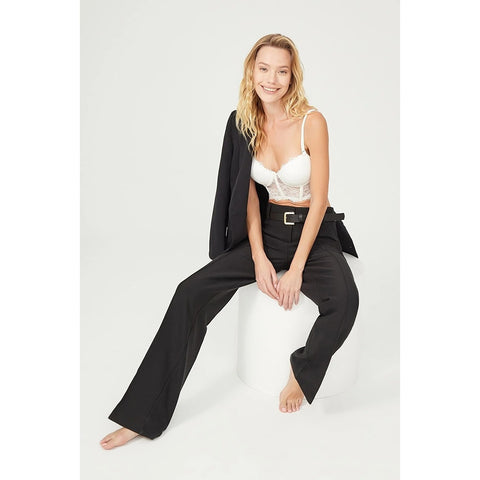 Ecru Lace Corset Lingerie Set | Montivo Pakistan