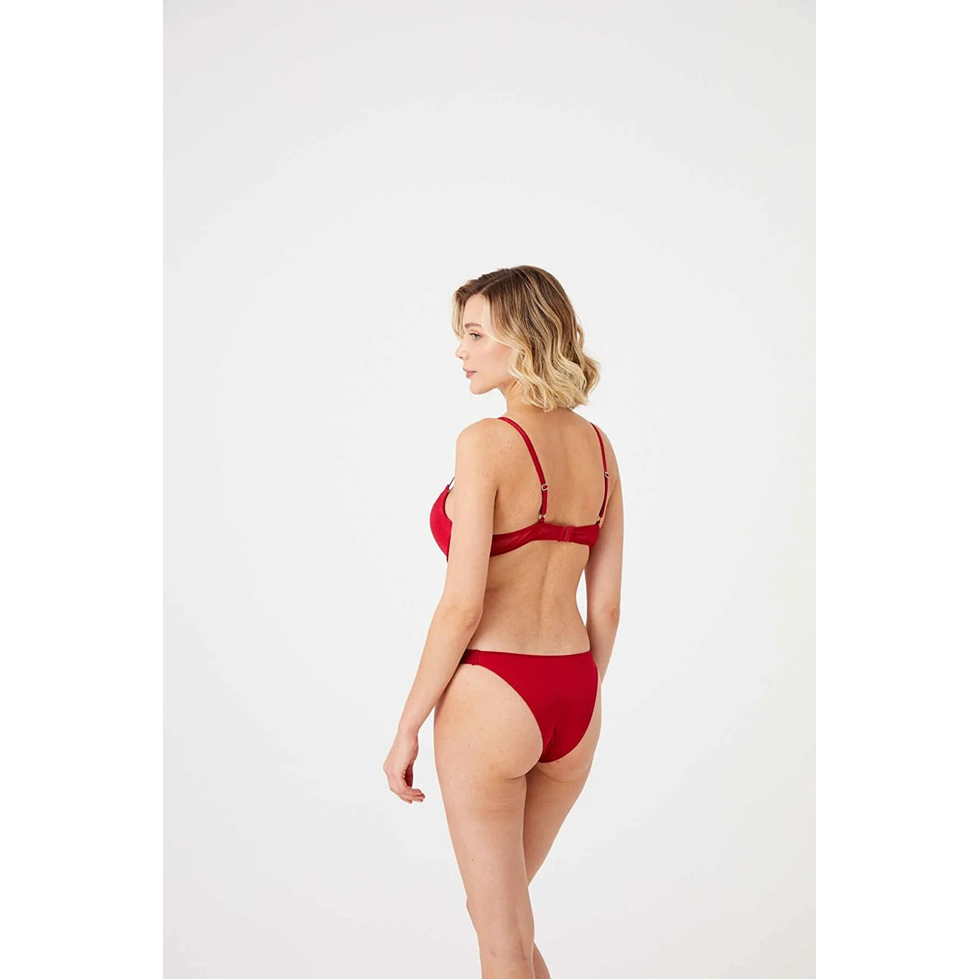 Red V Detail Soft Lingerie Set | Montivo Pakistan